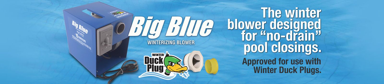 The winter blower designed for "no-drain" pool closings